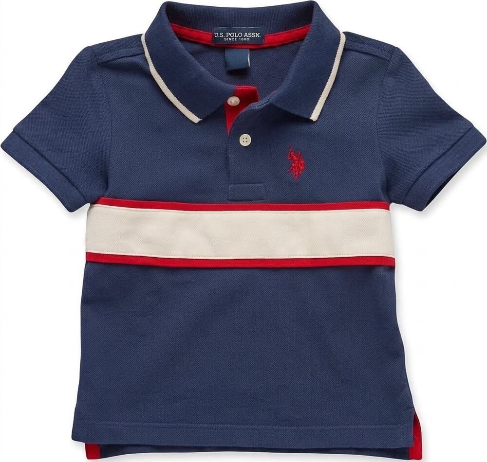 NEW! Polo Association Us Polo Shirts Kids Polo Toddler Boys Short Size L 10/12